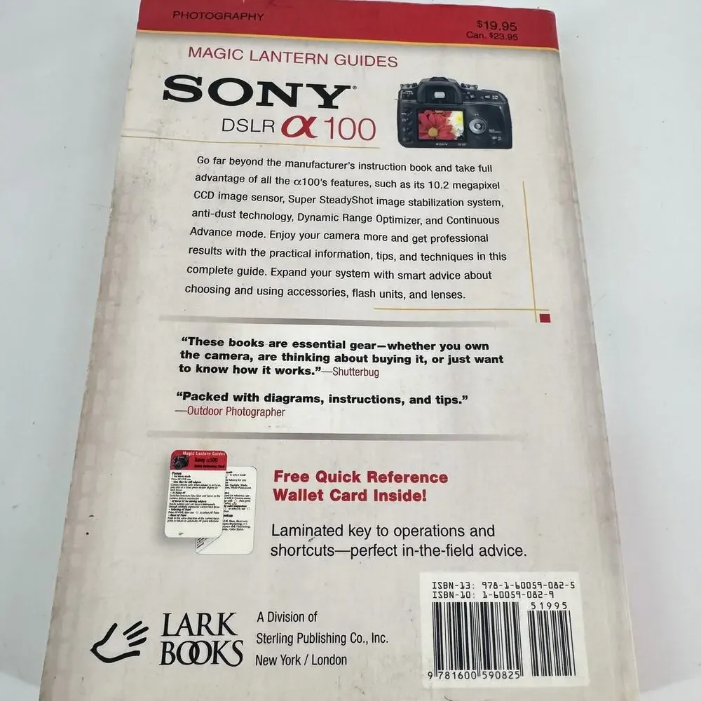 Sony DSLR a100 Magic Lantern Guides 2007